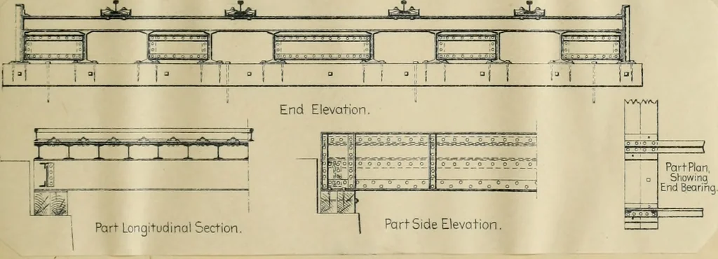 An illustration from Solid floors : railroad bridges, 1913, leaf 50