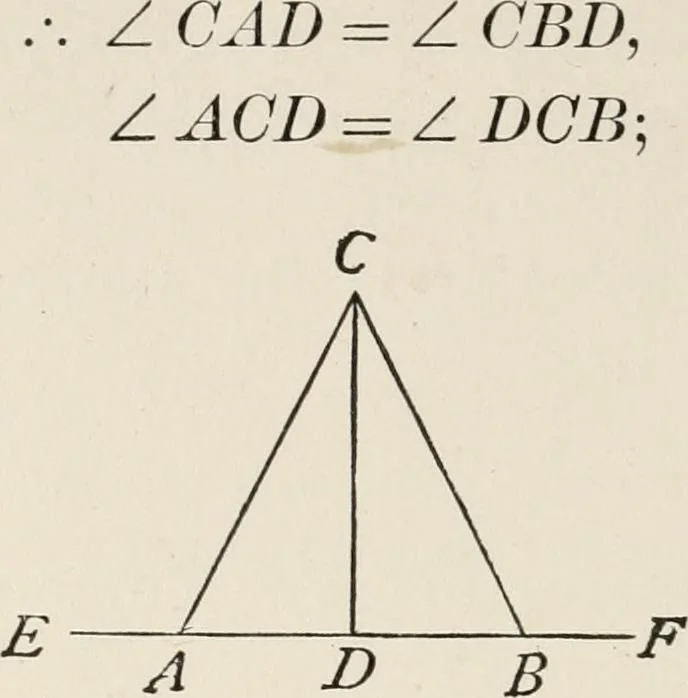 An illustration from Plane and solid geometry, 1908, leaf 27
