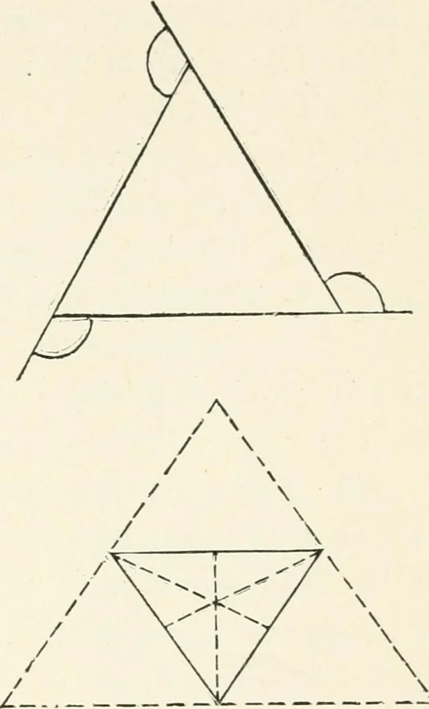 An illustration from Plane and solid geometry, 1908, leaf 46