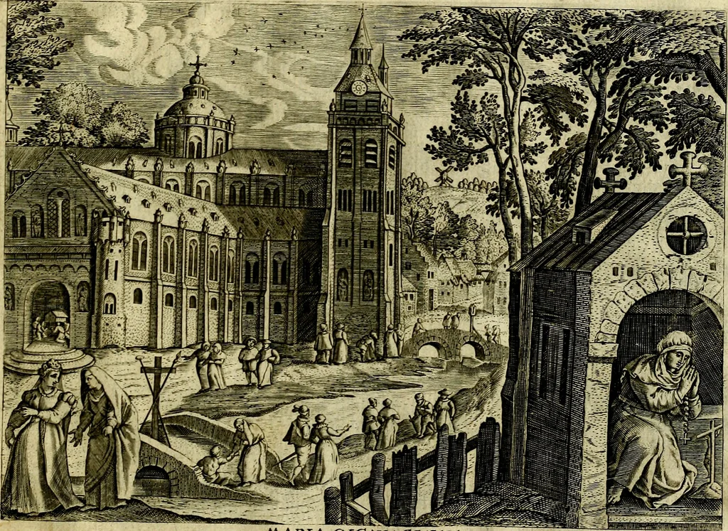 An illustration from Solitvdo, sive vitae foeminarvm anachoritarvm, 1606, leaf 20