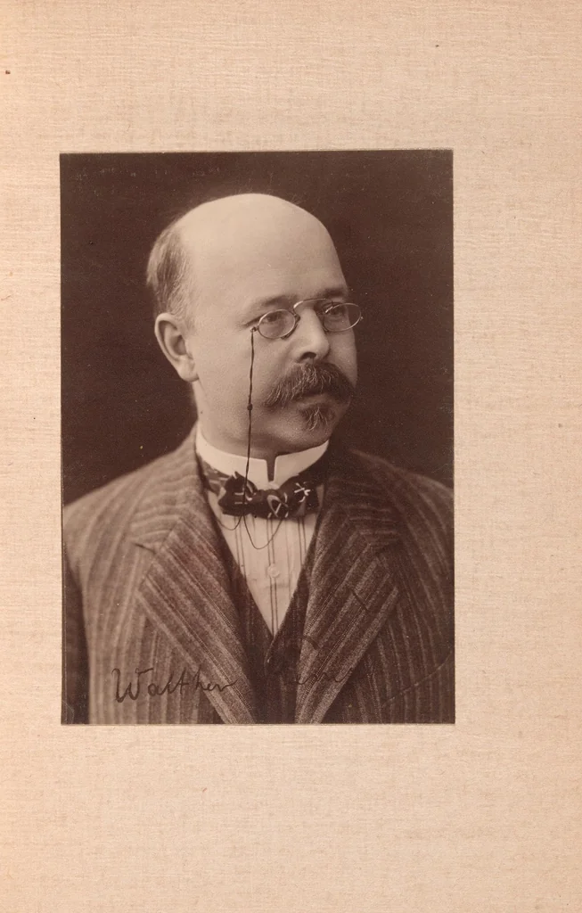 An illustration from [Solvay Conference portraits], 1911, leaf 17