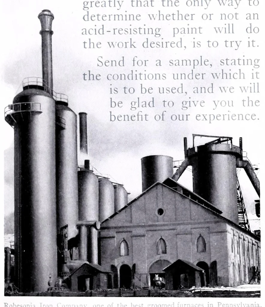 An illustration from Solvay rust-resisting paints : for protecting iron and steel ., 1915, leaf 9