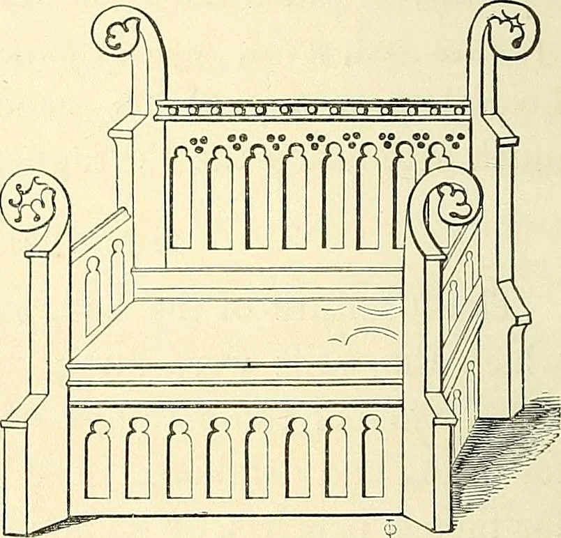 An illustration from Some account of domestic architecture in England from Edward I to Richard II, with notices of foreign examples and numerous illustrations of existing remains from original drawings, 1882, leaf 101