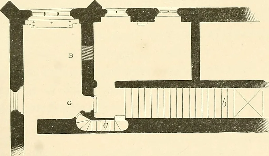 An illustration from Some account of domestic architecture in England from Edward I to Richard II, with notices of foreign examples and numerous illustrations of existing remains from original drawings, 1882, leaf 132