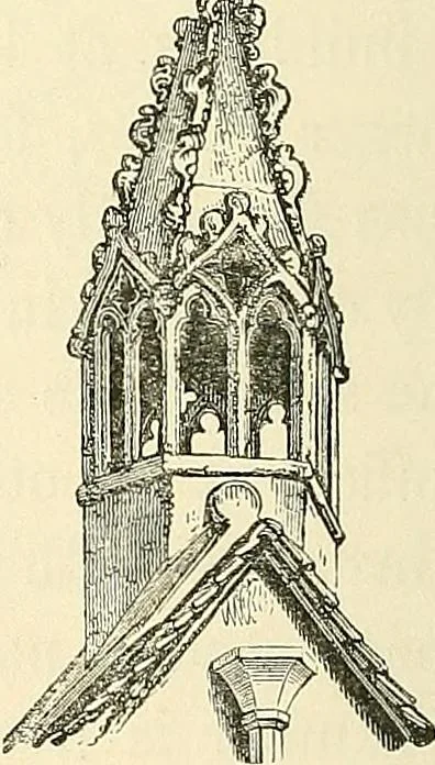 An illustration from Some account of domestic architecture in England from Edward I to Richard II, with notices of foreign examples and numerous illustrations of existing remains from original drawings, 1882, leaf 143