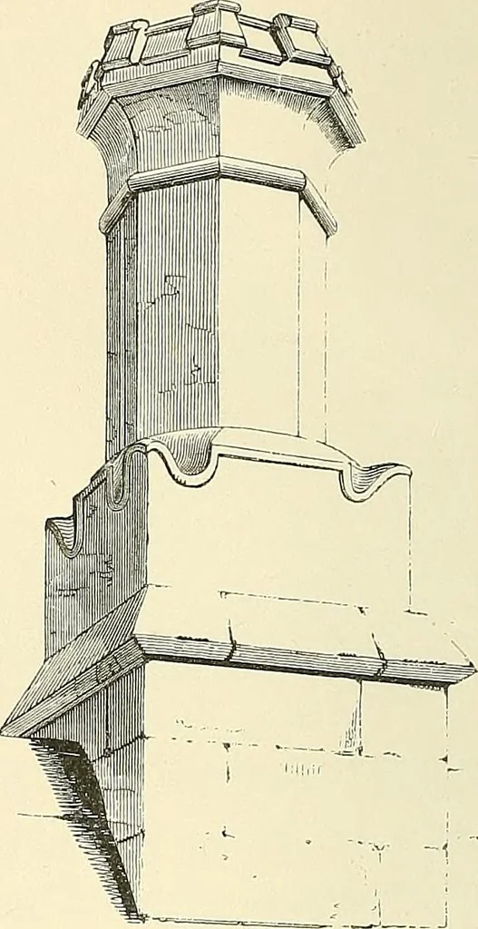 An illustration from Some account of domestic architecture in England from Edward I to Richard II, with notices of foreign examples and numerous illustrations of existing remains from original drawings, 1882, leaf 149
