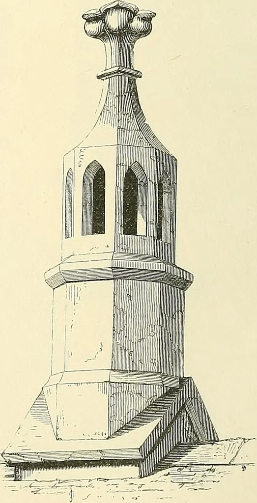 An illustration from Some account of domestic architecture in England from Edward I to Richard II, with notices of foreign examples and numerous illustrations of existing remains from original drawings, 1882, leaf 149