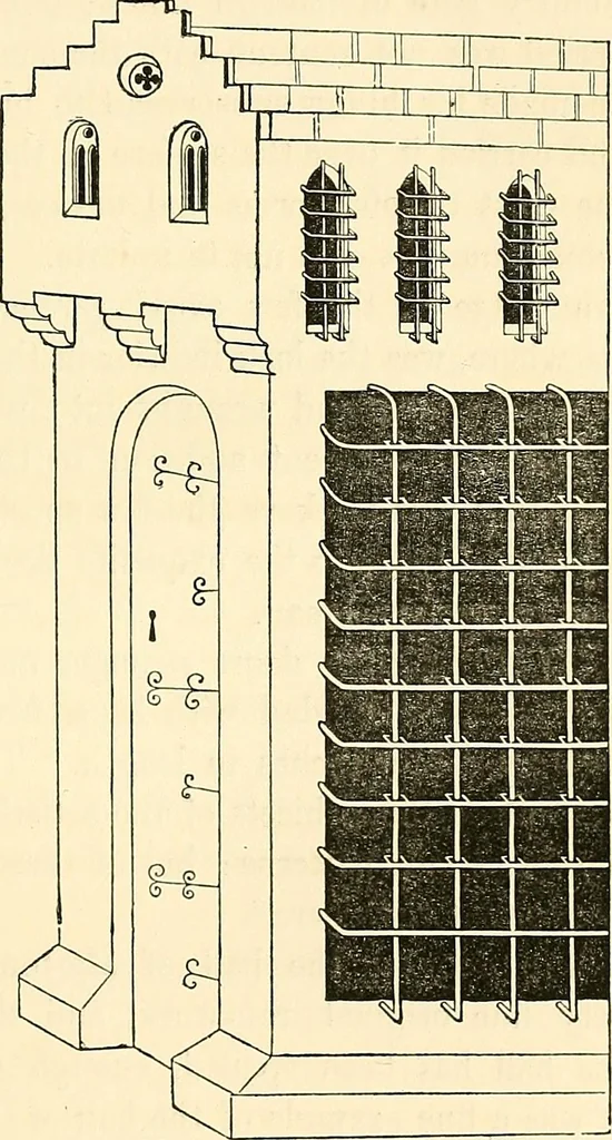 An illustration from Some account of domestic architecture in England from Edward I to Richard II, with notices of foreign examples and numerous illustrations of existing remains from original drawings, 1882, leaf 168