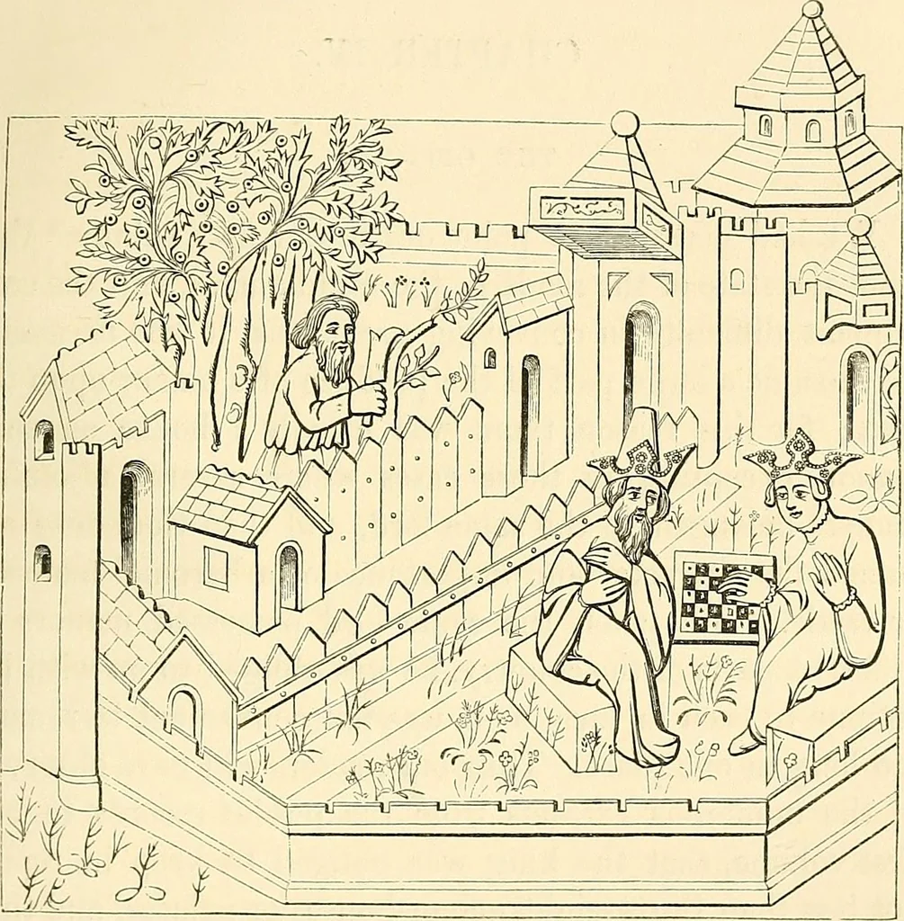 An illustration from Some account of domestic architecture in England from Edward I to Richard II, with notices of foreign examples and numerous illustrations of existing remains from original drawings, 1882, leaf 186