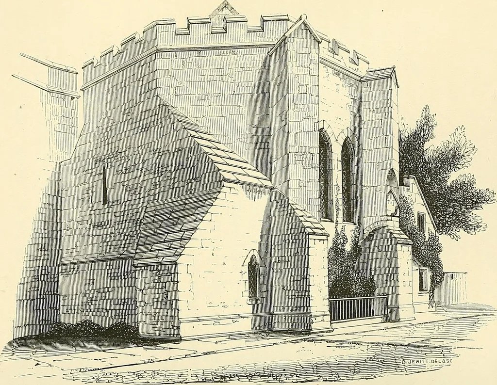 An illustration from Some account of domestic architecture in England from Edward I to Richard II, with notices of foreign examples and numerous illustrations of existing remains from original drawings, 1882, leaf 189