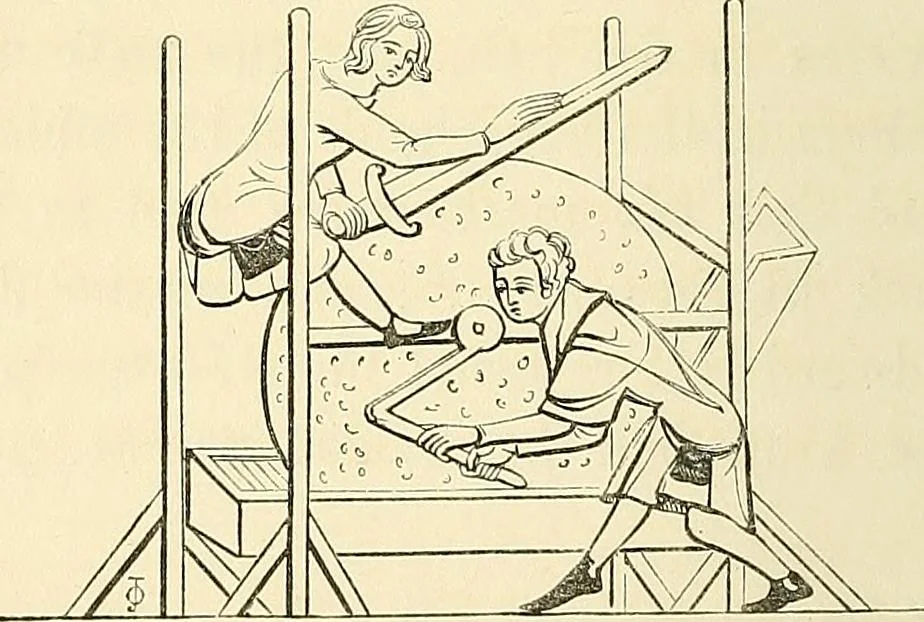 An illustration from Some account of domestic architecture in England from Edward I to Richard II, with notices of foreign examples and numerous illustrations of existing remains from original drawings, 1882, leaf 207