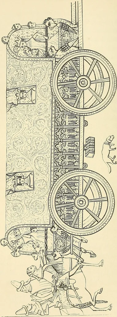 An illustration from Some account of domestic architecture in England from Edward I to Richard II, with notices of foreign examples and numerous illustrations of existing remains from original drawings, 1882, leaf 221