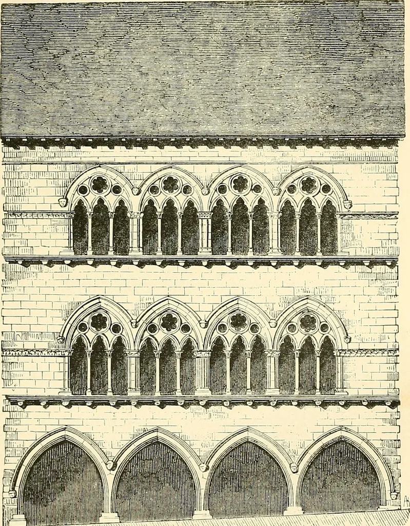 An illustration from Some account of domestic architecture in England from Edward I to Richard II, with notices of foreign examples and numerous illustrations of existing remains from original drawings, 1882, leaf 246