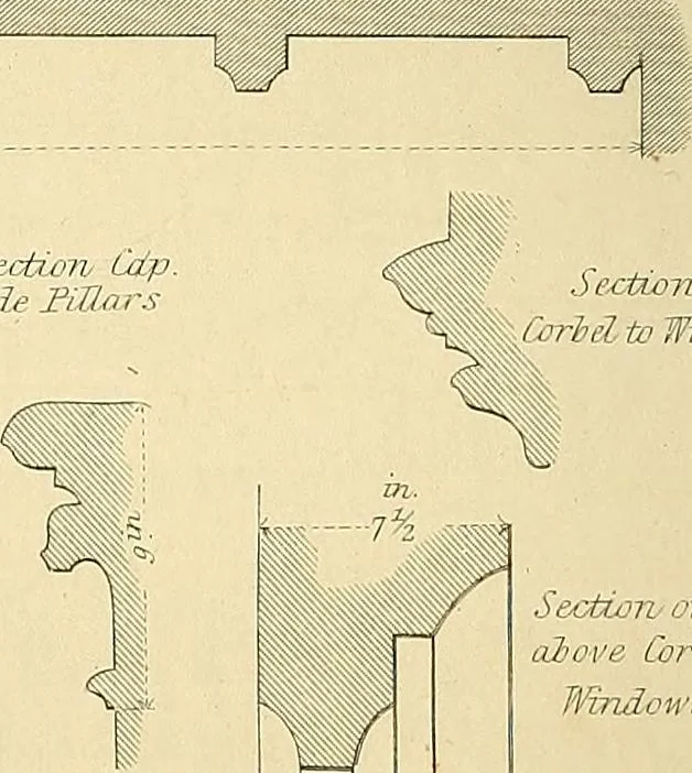 An illustration from Some account of domestic architecture in England from Edward I to Richard II, with notices of foreign examples and numerous illustrations of existing remains from original drawings, 1882, leaf 285
