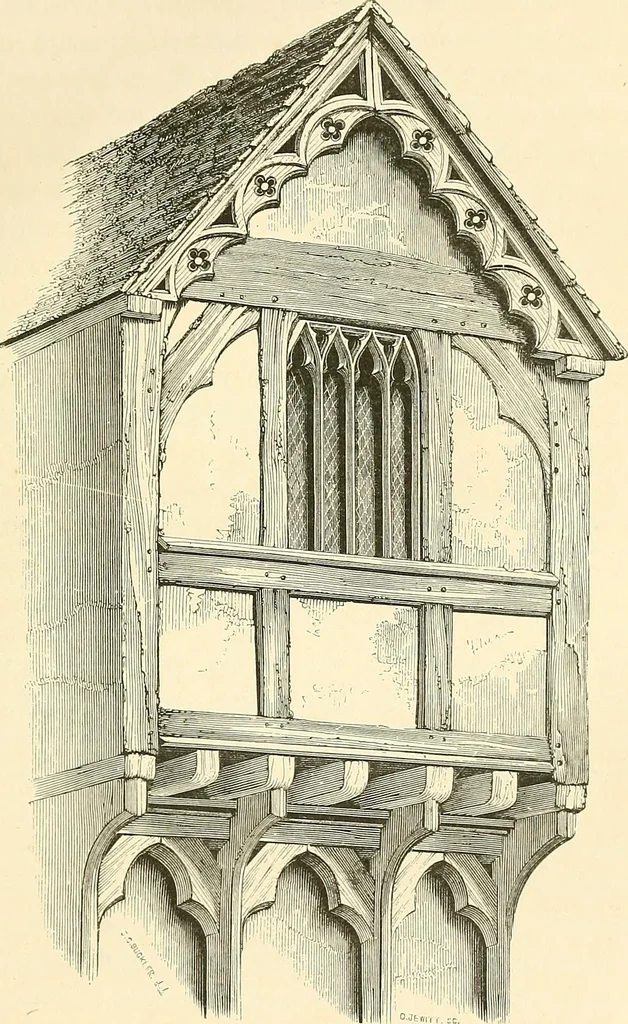An illustration from Some account of domestic architecture in England from Edward I to Richard II, with notices of foreign examples and numerous illustrations of existing remains from original drawings, 1882, leaf 292