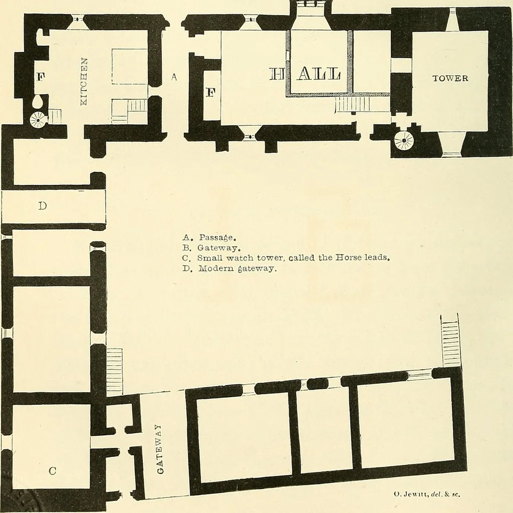 An illustration from Some account of domestic architecture in England from Edward I to Richard II, with notices of foreign examples and numerous illustrations of existing remains from original drawings, 1882, leaf 345