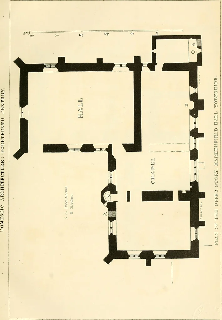 An illustration from Some account of domestic architecture in England from Edward I to Richard II, with notices of foreign examples and numerous illustrations of existing remains from original drawings, 1882, leaf 376