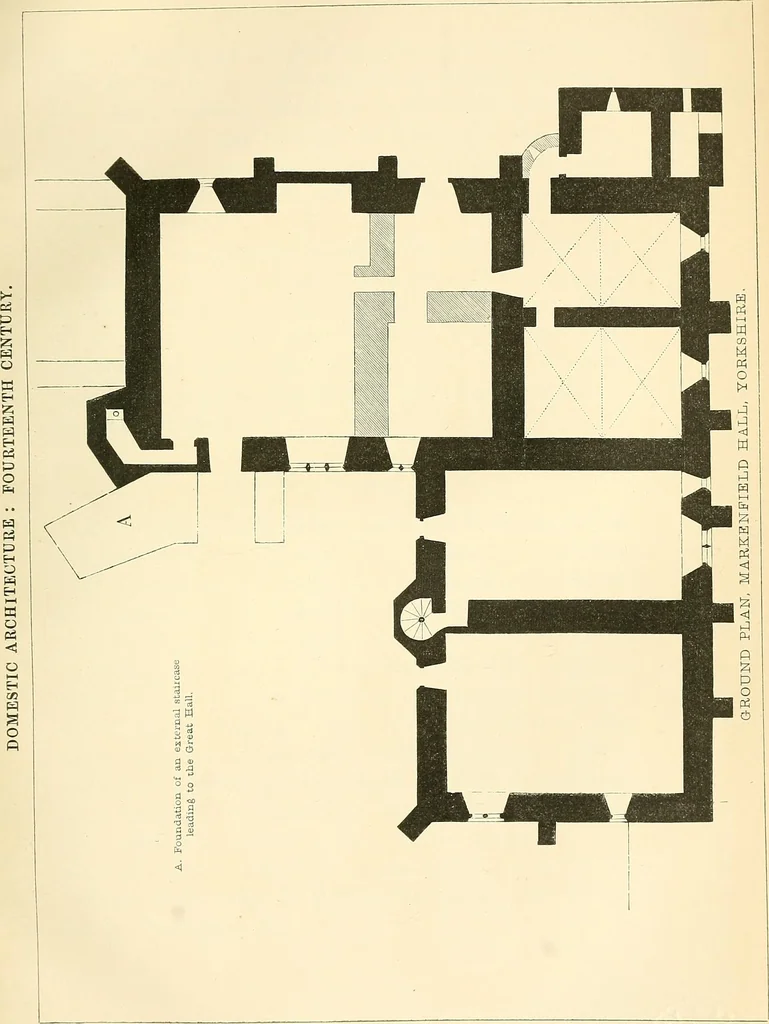 An illustration from Some account of domestic architecture in England from Edward I to Richard II, with notices of foreign examples and numerous illustrations of existing remains from original drawings, 1882, leaf 378