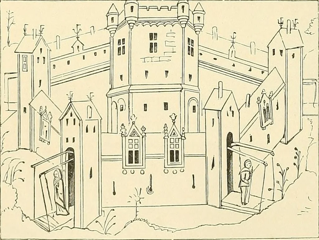An illustration from Some account of domestic architecture in England from Edward I to Richard II, with notices of foreign examples and numerous illustrations of existing remains from original drawings, 1882, leaf 41