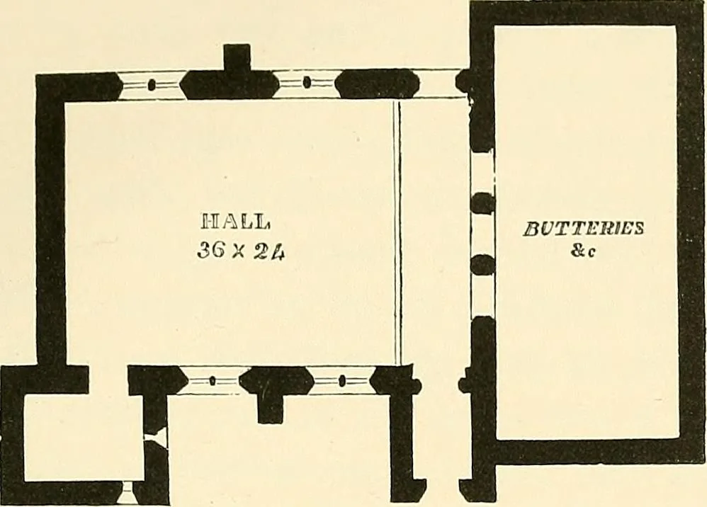 An illustration from Some account of domestic architecture in England from Edward I to Richard II, with notices of foreign examples and numerous illustrations of existing remains from original drawings, 1882, leaf 412