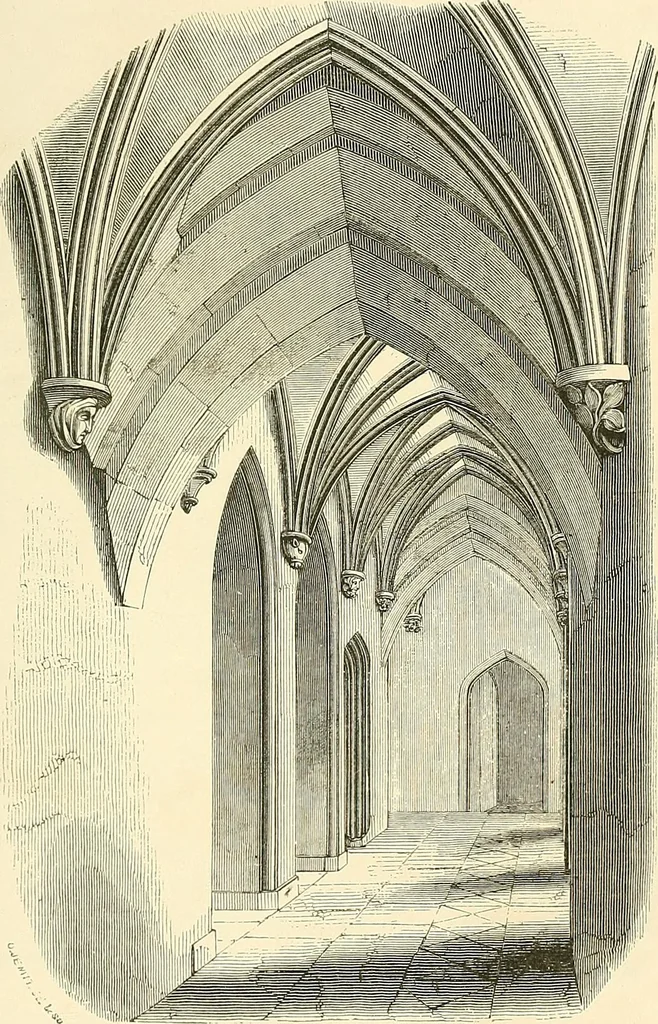An illustration from Some account of domestic architecture in England from Edward I to Richard II, with notices of foreign examples and numerous illustrations of existing remains from original drawings, 1882, leaf 430