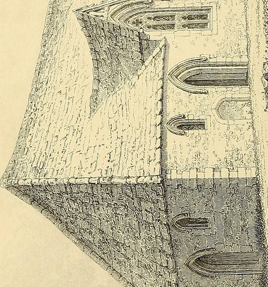 An illustration from Some account of domestic architecture in England from Edward I to Richard II, with notices of foreign examples and numerous illustrations of existing remains from original drawings, 1882, leaf 459
