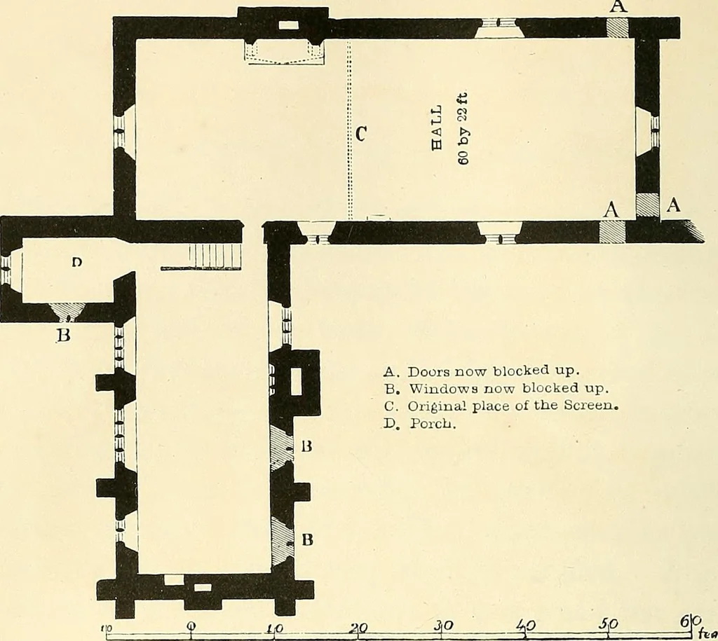 An illustration from Some account of domestic architecture in England from Edward I to Richard II, with notices of foreign examples and numerous illustrations of existing remains from original drawings, 1882, leaf 483