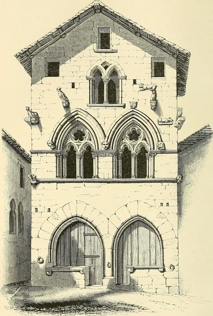 An illustration from Some account of domestic architecture in England from Edward I to Richard II, with notices of foreign examples and numerous illustrations of existing remains from original drawings, 1882, leaf 543