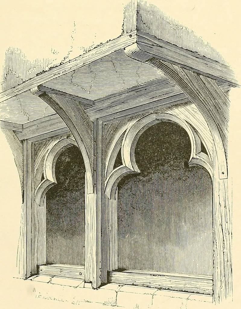 An illustration from Some account of domestic architecture in England from Edward I to Richard II, with notices of foreign examples and numerous illustrations of existing remains from original drawings, 1882, leaf 62