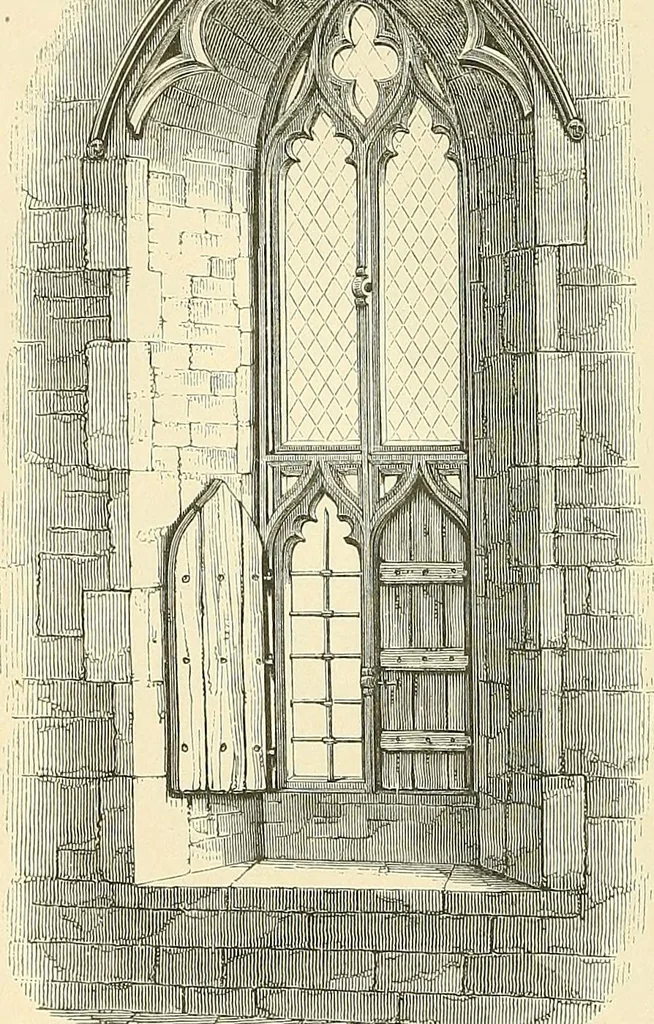 An illustration from Some account of domestic architecture in England from Edward I to Richard II, with notices of foreign examples and numerous illustrations of existing remains from original drawings, 1882, leaf 75
