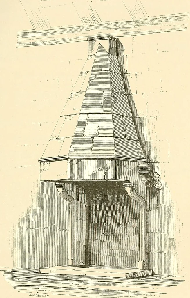 An illustration from Some account of domestic architecture in England from Edward I to Richard II, with notices of foreign examples and numerous illustrations of existing remains from original drawings, 1882, leaf 82