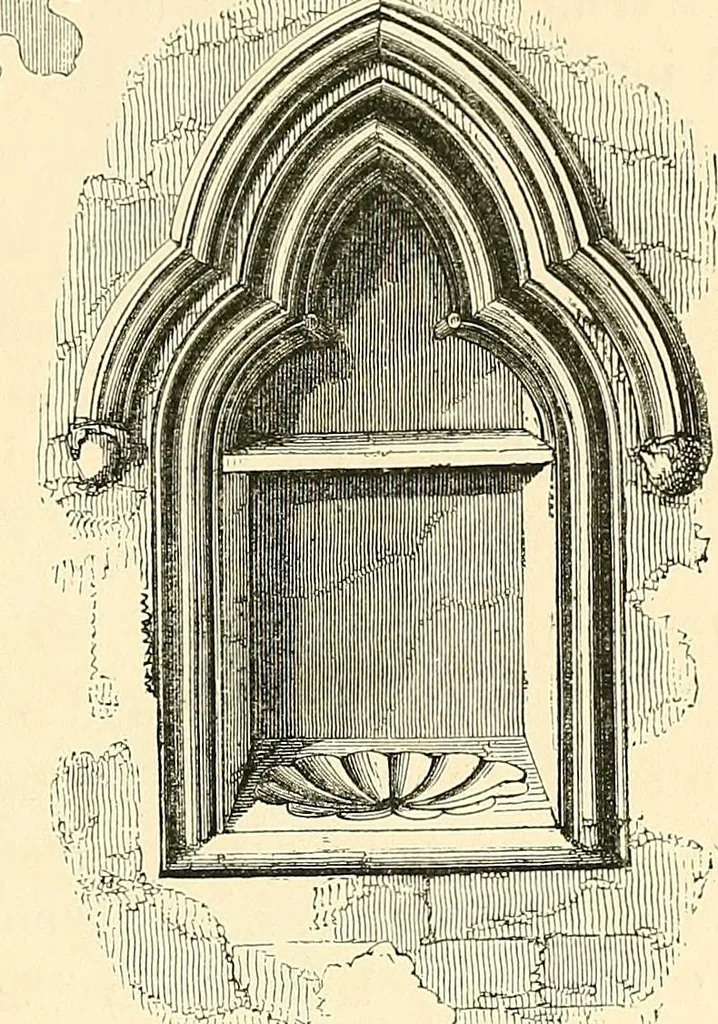 An illustration from Some account of domestic architecture in England from Edward I to Richard II, with notices of foreign examples and numerous illustrations of existing remains from original drawings, 1882, leaf 92