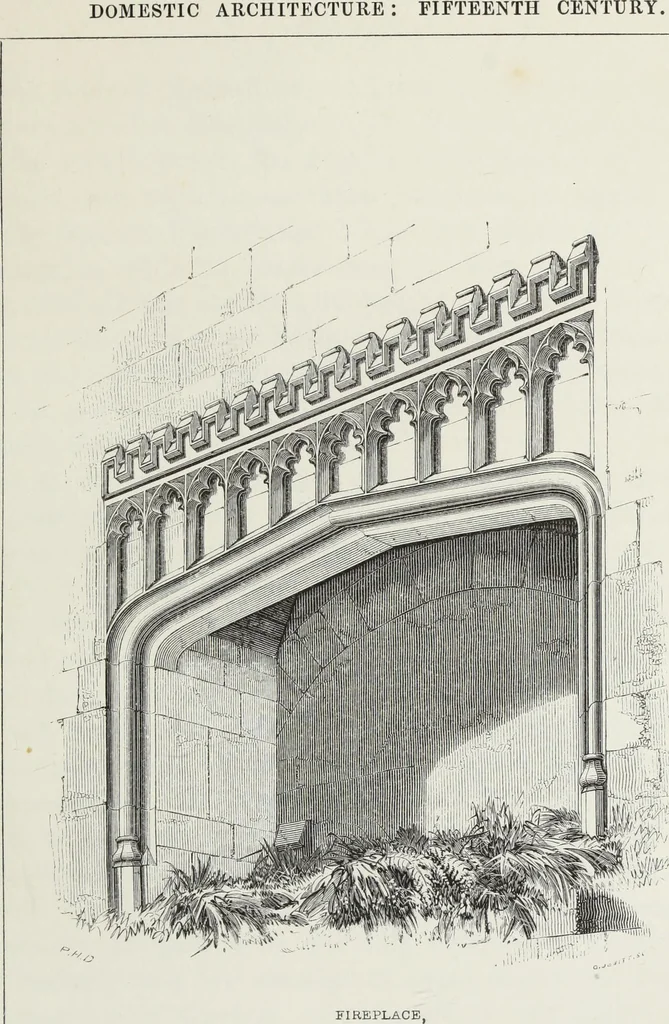 An illustration from Some account of domestic architecture in England, from Richard II to Henry VIII, 1859, leaf 116