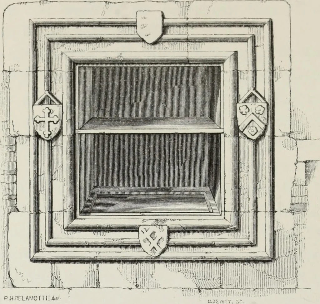 An illustration from Some account of domestic architecture in England, from Richard II to Henry VIII, 1859, leaf 137