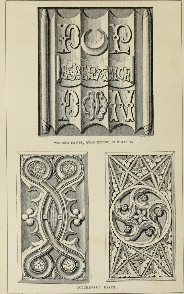 An illustration from Some account of domestic architecture in England, from Richard II to Henry VIII, 1859, leaf 187