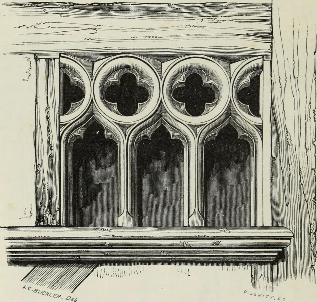 An illustration from Some account of domestic architecture in England, from Richard II to Henry VIII, 1859, leaf 227