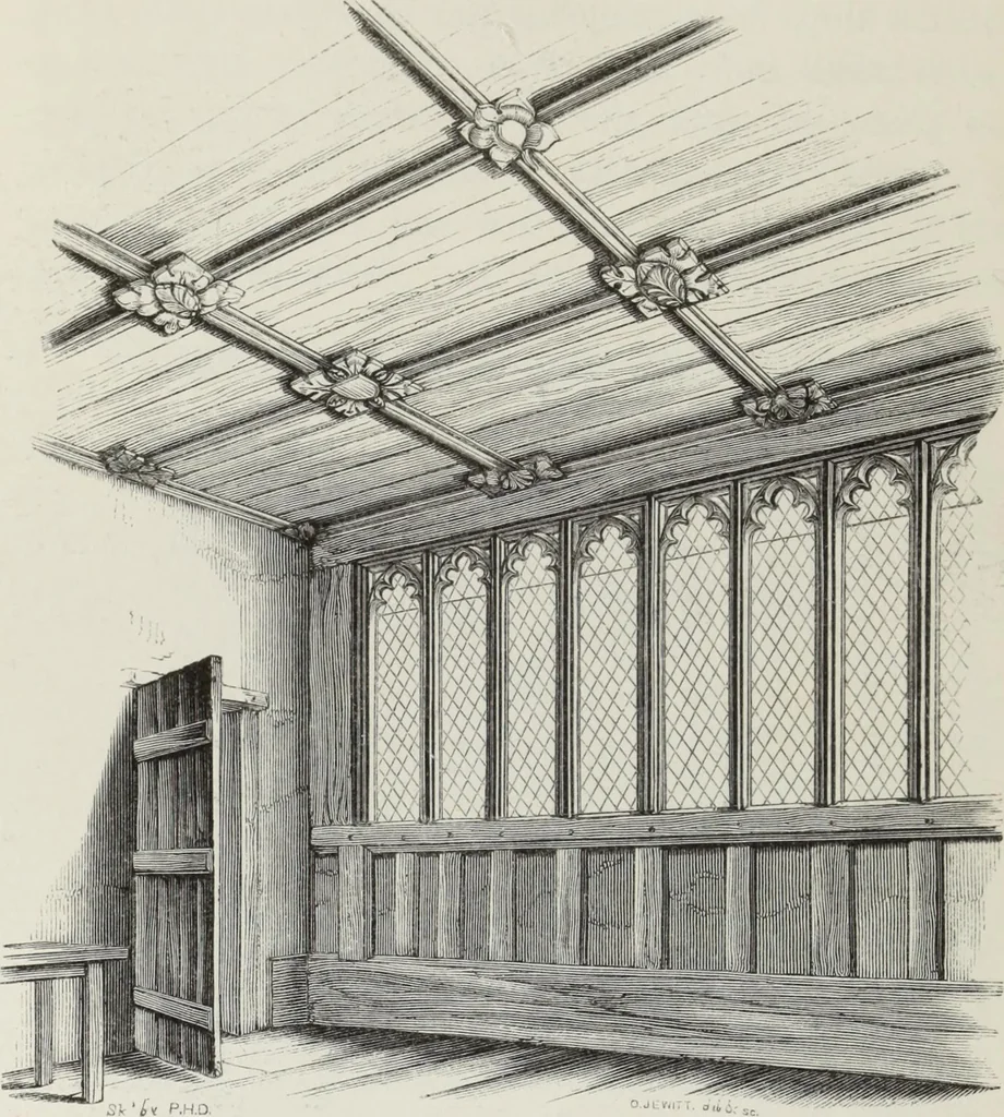 An illustration from Some account of domestic architecture in England, from Richard II to Henry VIII, 1859, leaf 229