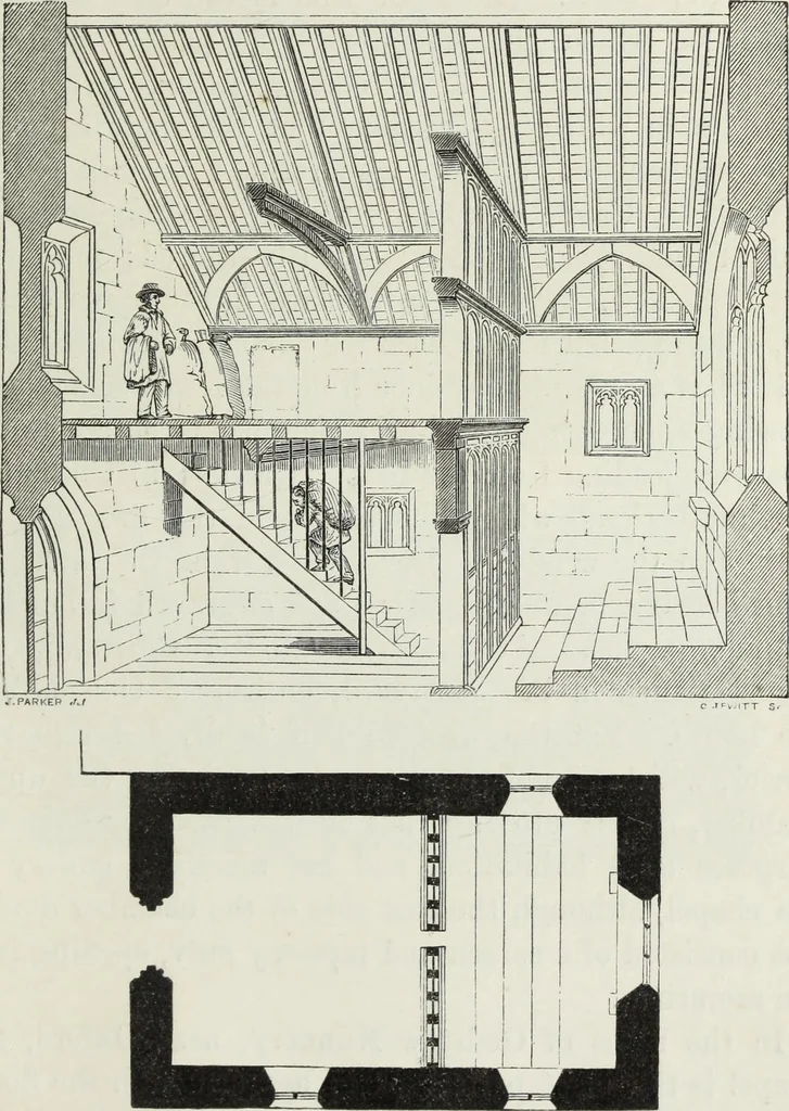 An illustration from Some account of domestic architecture in England, from Richard II to Henry VIII, 1859, leaf 310