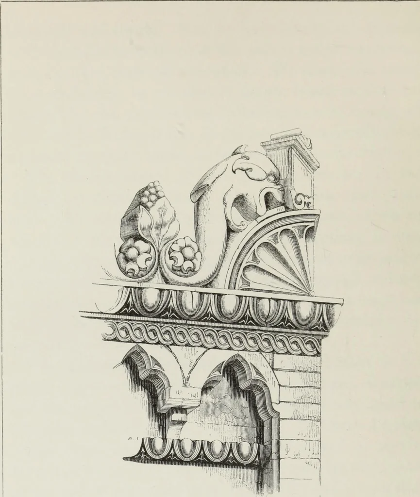 An illustration from Some account of domestic architecture in England, from Richard II to Henry VIII, 1859, leaf 55