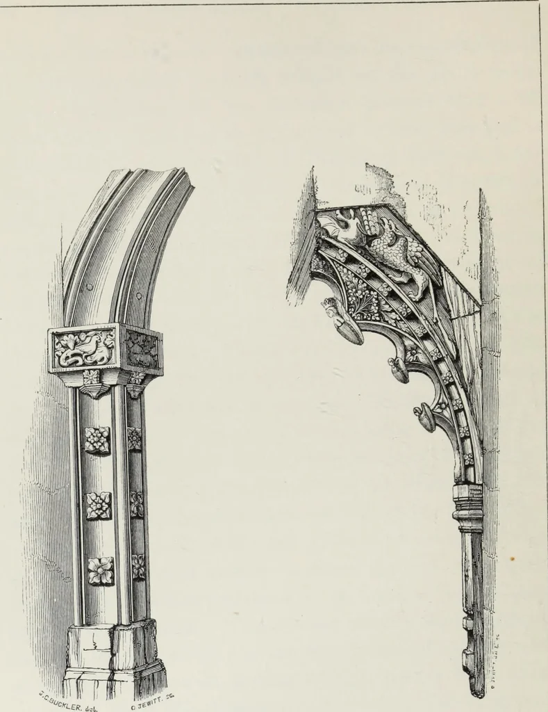 An illustration from Some account of domestic architecture in England, from Richard II to Henry VIII, 1859, leaf 63