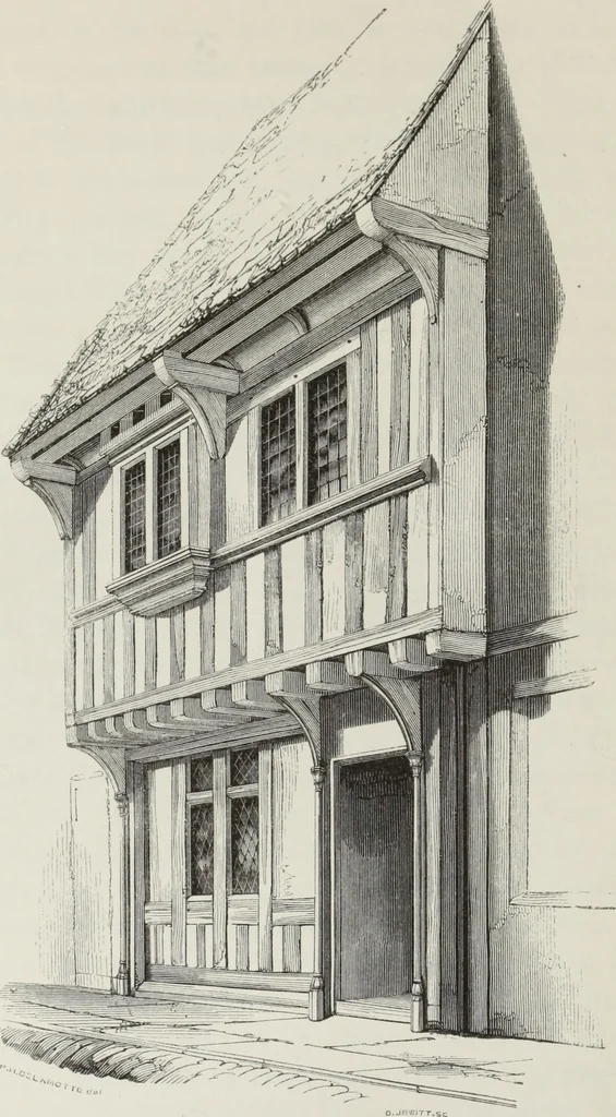 An illustration from Some account of domestic architecture in England, from Richard II to Henry VIII, 1859, leaf 75