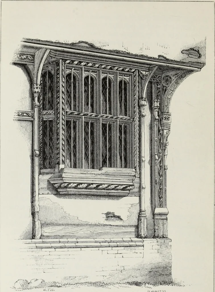 An illustration from Some account of domestic architecture in England, from Richard II to Henry VIII, 1859, leaf 177