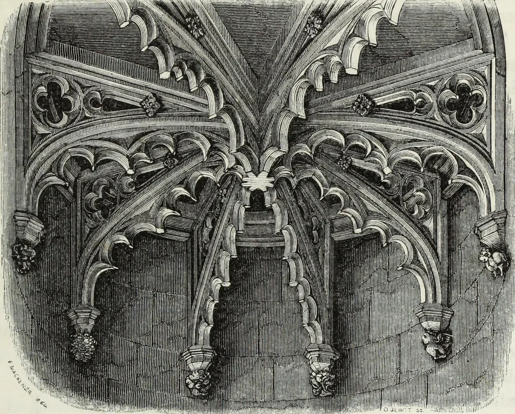 An illustration from Some account of domestic architecture in England, from Richard II to Henry VIII, 1859, leaf 76