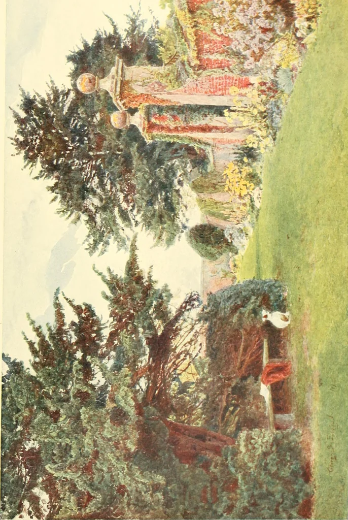 An illustration from Some English gardens;, 1904, leaf 54