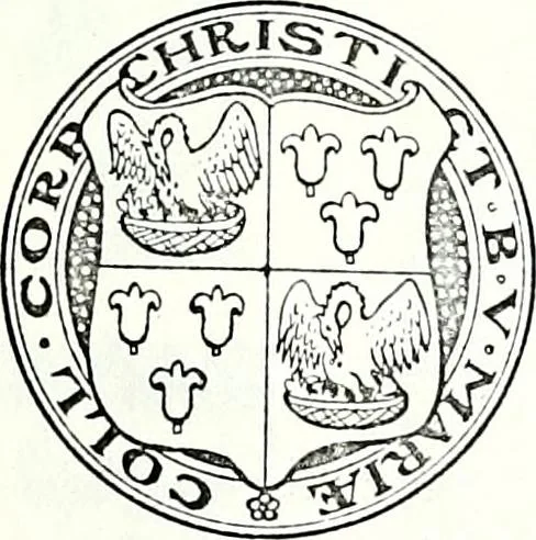 An illustration from Some feudal coats of arms and others, illustrated with 2,000 zinco etchings from the Bayear tapestry, Greek vases, seals, tiles, effigies, brasses and heralcic rolls. Some chart pedigrees, 1902, leaf 160