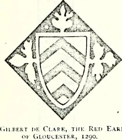 An illustration from Some feudal coats of arms and others, illustrated with 2,000 zinco etchings from the Bayear tapestry, Greek vases, seals, tiles, effigies, brasses and heralcic rolls. Some chart pedigrees, 1902, leaf 18