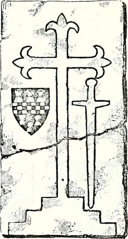 An illustration from Some feudal coats of arms and others, illustrated with 2,000 zinco etchings from the Bayear tapestry, Greek vases, seals, tiles, effigies, brasses and heralcic rolls. Some chart pedigrees, 1902, leaf 478