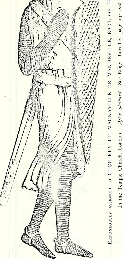 An illustration from Some feudal coats of arms and others, illustrated with 2,000 zinco etchings from the Bayear tapestry, Greek vases, seals, tiles, effigies, brasses and heralcic rolls. Some chart pedigrees, 1902, leaf 512