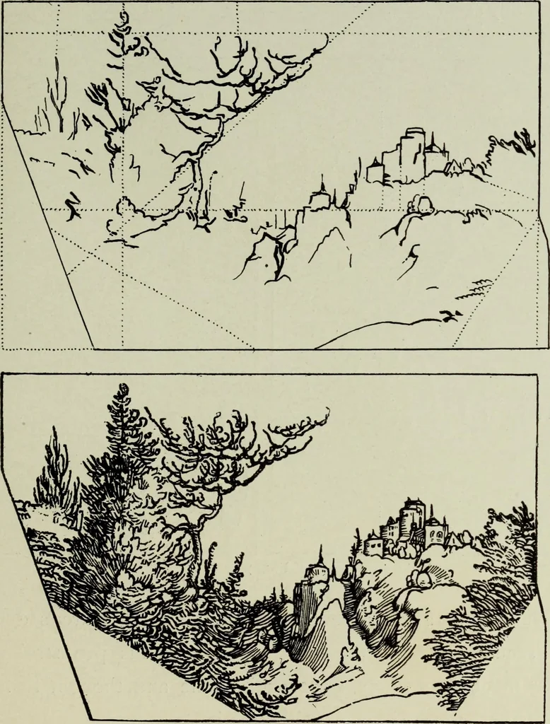 An illustration from Some hints on learning to draw, 1893, leaf 132