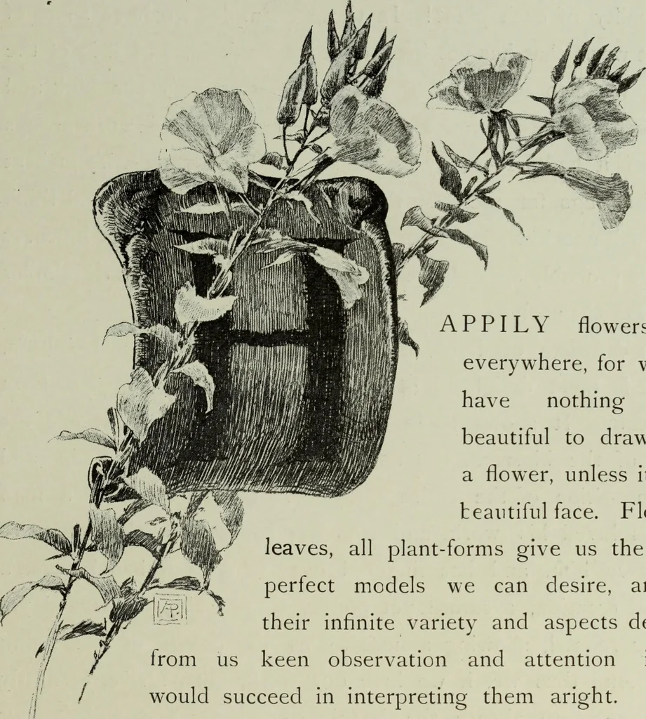 An illustration from Some hints on learning to draw, 1893, leaf 142